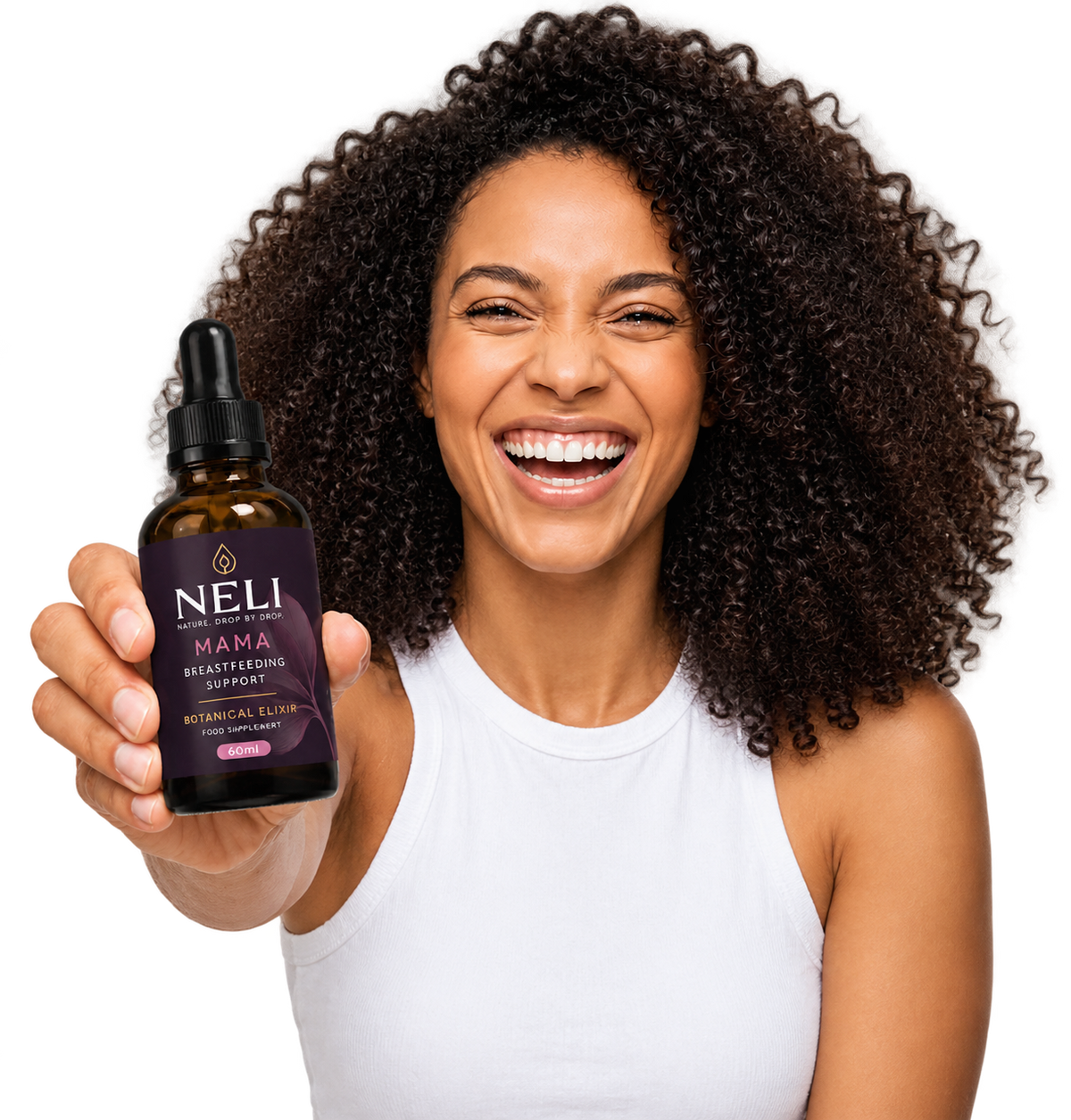Neli Mama product bottle in hand